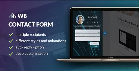 W8 Contact Form v1.5.9 - WordPress 联系表格插件插图