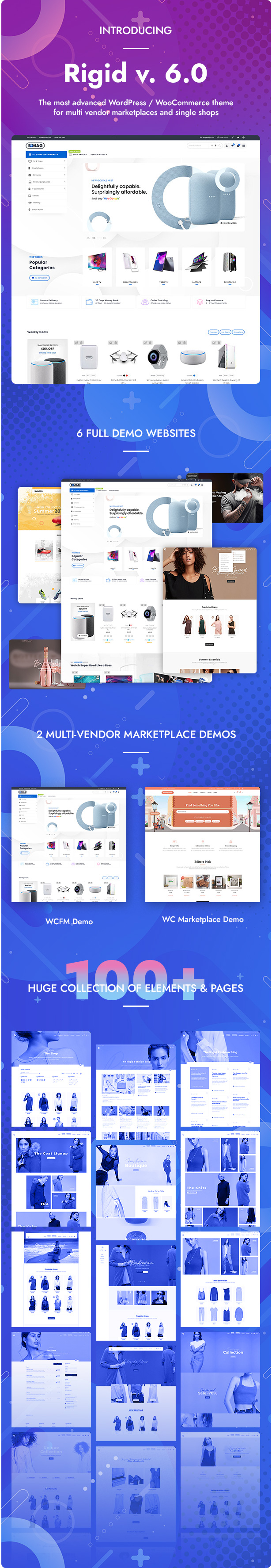 Rigid v6.0.1 - WCFM 多供应商市场和单一商店的 WooCommerce 主题插图(1)