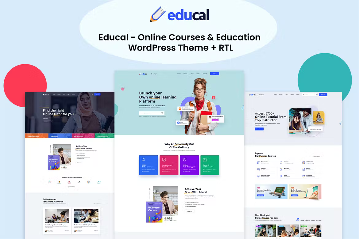 Educal v1.2.9 - WordPress 在线课程教育主题