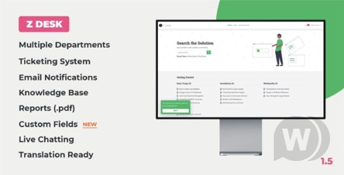 Z Desk v2.1（已汉化） - 带有知识库和常见问题的支持票证系统
