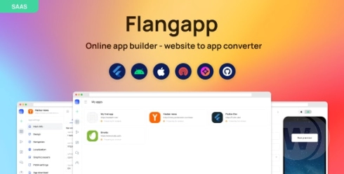 Flangapp v1.3 - 来自网站的 SAAS 在线应用程序构建器