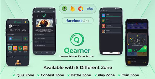 Qearner v2.0.5 – 测验应用程序 | 带有收入系统 + 管理面板的 Android 问答游戏（已破解）