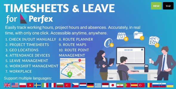 Timesheets and Leave Management for Perfex CRM V1.1.8