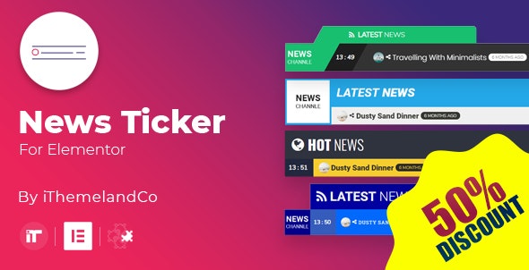 News Ticker For Elementor v1.4.0