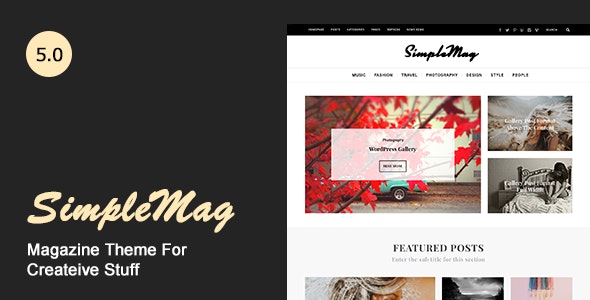 SimpleMag v5.5 - Creative Stuff  的杂志主题插图