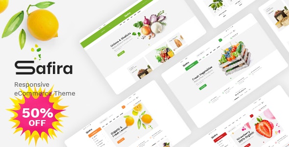 Safira v1.1.0 - WooCommerce WordPress 食品和有机主题插图