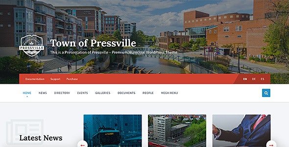 Pressville v2.6.7 -  WordPress 市政主题插图