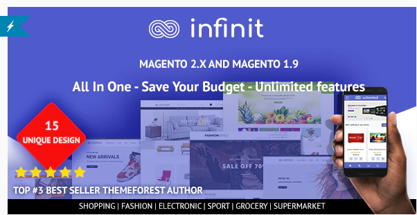 Infinit v1.6.0 - 多用途响应式 Magento 2 和 1 主题 版本插图