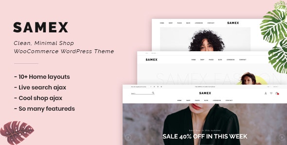 Samex v2.1 - 干净，最小的商店 WooCommerce WordPress 主题