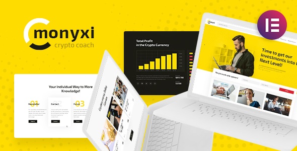 Monyxi v1.1.7 - Cryptocurrency Trading Business Coach WordPress 主题