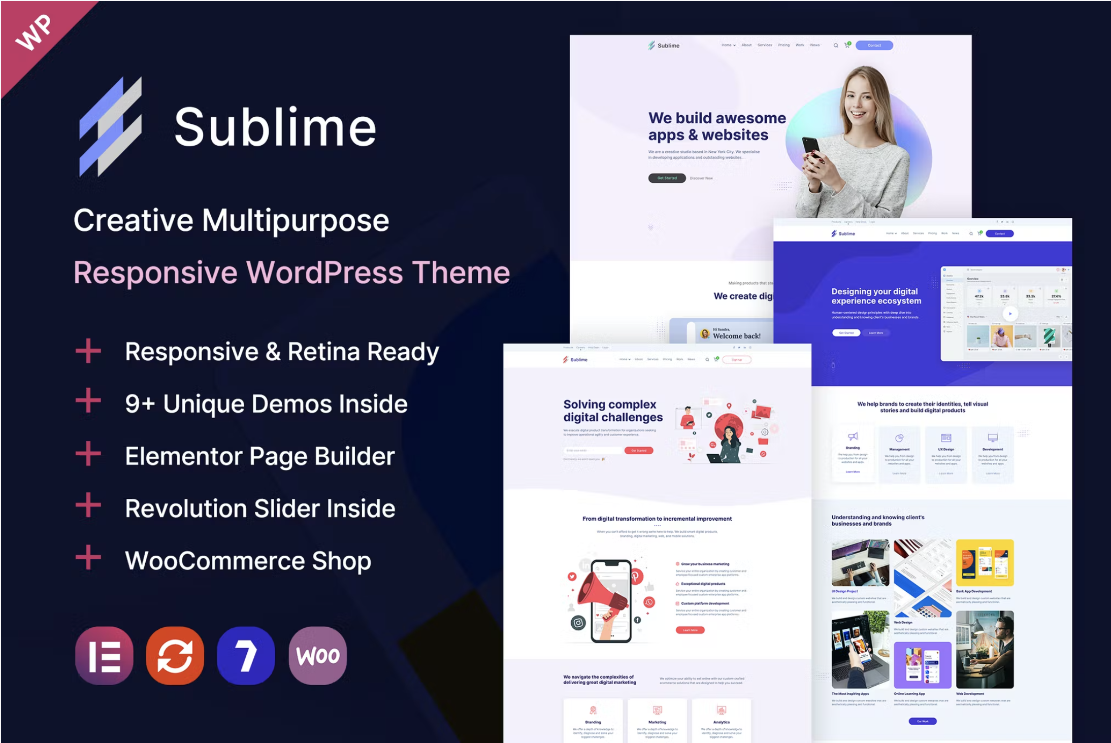 Sublime v1.5 - 创意多用途 WordPress 主题