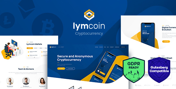 Lymcoin v1.3.10 - 加密货币 & ICO WordPress 主题插图