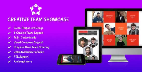 Creative Team Showcase v2.7.0 - WordPress的团队展示插件插图