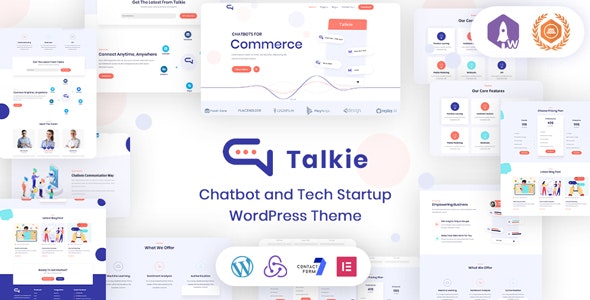 Talkie v1.1.5 - 聊天机器人和科技创业 WordPress 主题插图
