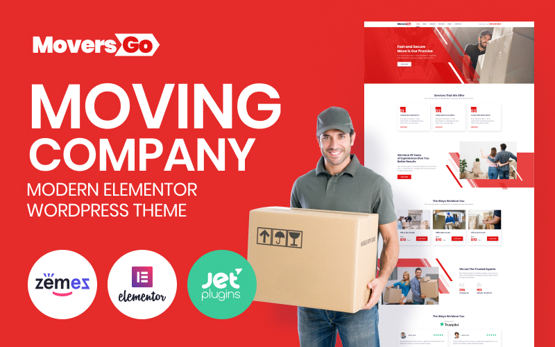 MoversGo V1.0.1 - Moving Company Modern WordPress Elementor Theme