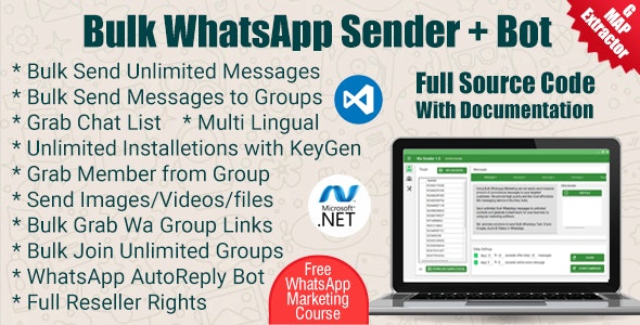 WaBulker Bulk WhatsApp sender + Group Sender + WhatsApp Autobot v2.6.3