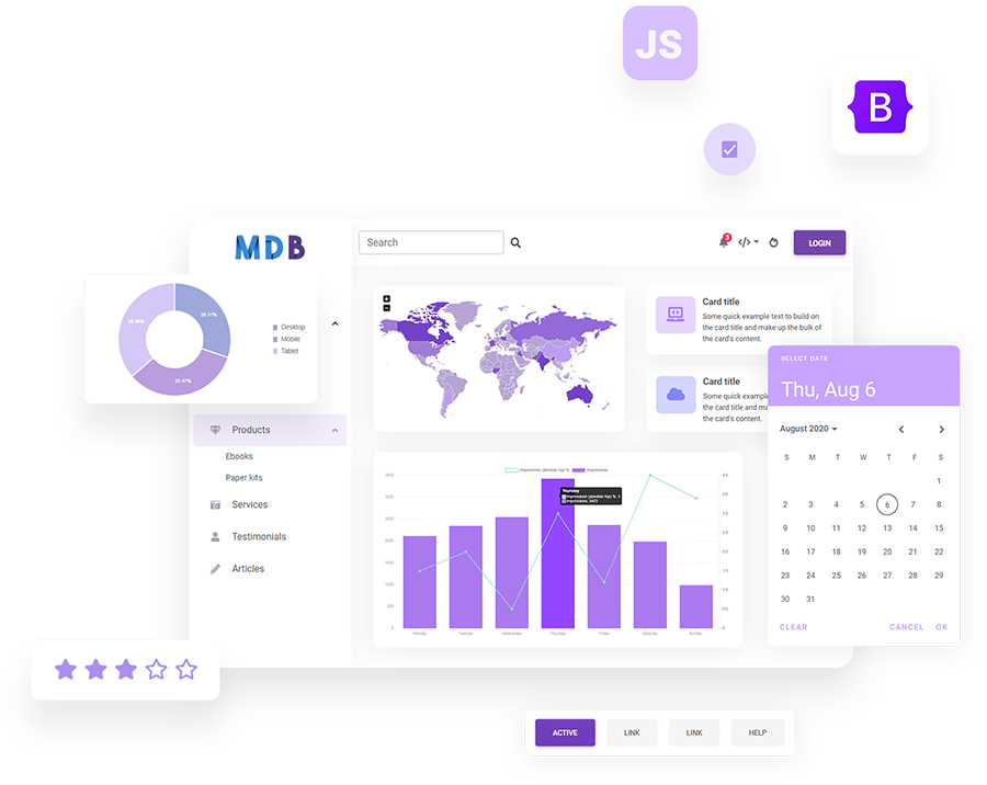 MDBootstrap 5 PRO (MDB5) - Standard v3.9.0