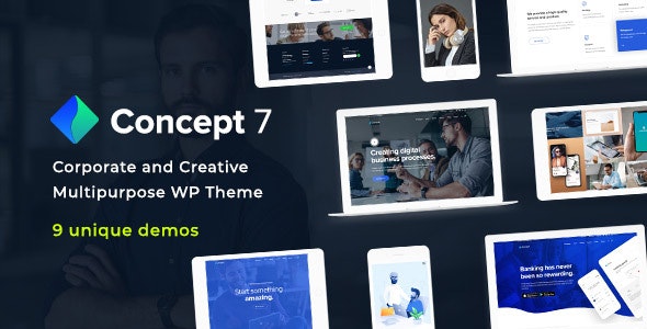 Concept Seven v1.21 - 响应式多用途 WordPress 主题