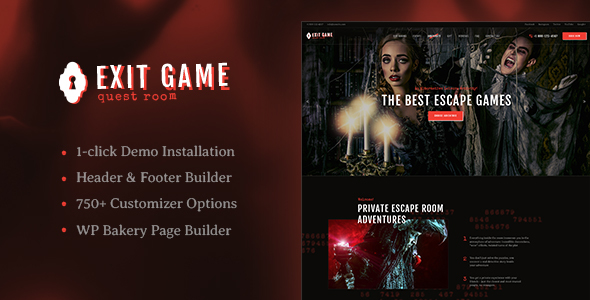 Exit Game  v1.4.1 - Real-Life Room Escape WordPress Theme插图