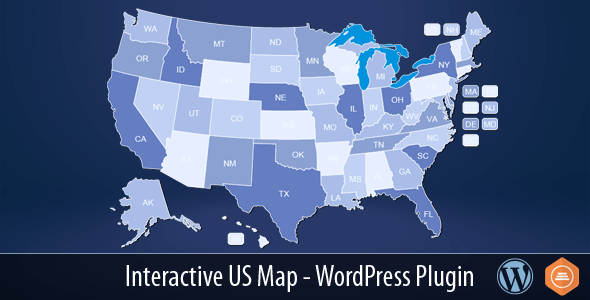 Interactive US Map v2.7 - WordPress 交互式美国地图插件插图