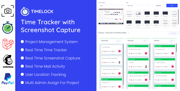 Timelock v1.5 - 带有屏幕截图的项目管理系统插图