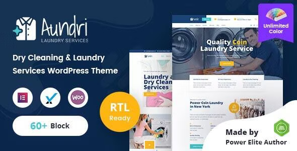 Aundri v3.0.0 - 干洗服务 WordPress 主题 + RTL插图