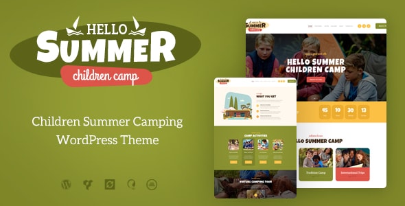 Hello Summer v1.0.11 - 一个儿童营WordPress 主题插图