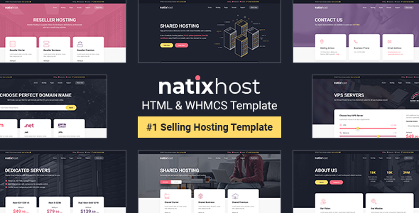 NatixHost v25 August 2022 - WHMCS & Hosting HTML Template插图