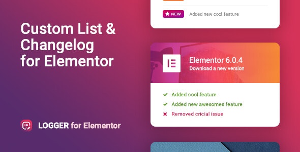 Logger v1.0.7 - Changelog & Custom List for Elementor插图