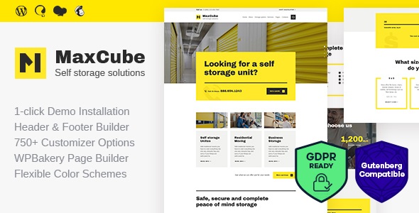 MaxCube v1.1.8 - Self Storage Business WordPress Theme插图