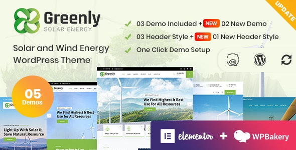 Greenly v6.0 - 生态与太阳能 WordPress 主题