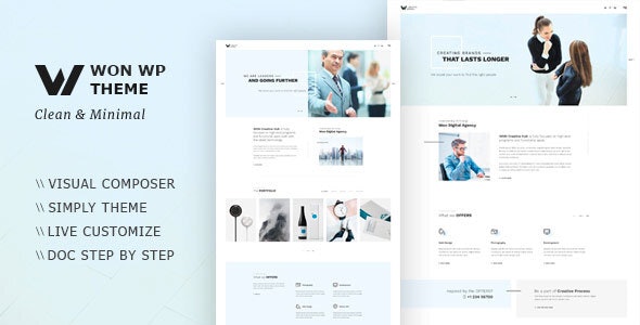 WON v1.2.2 - Creative Minimal WordPress 主题