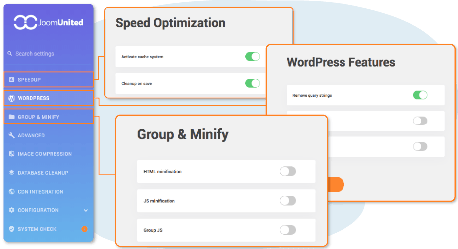 JoomUnited WP Speed of Light Addon v.3.3.1（已汉化）插图