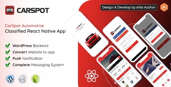 CarSpot V1.9.2 - 经销商分类 React Native Android App + IOS插图