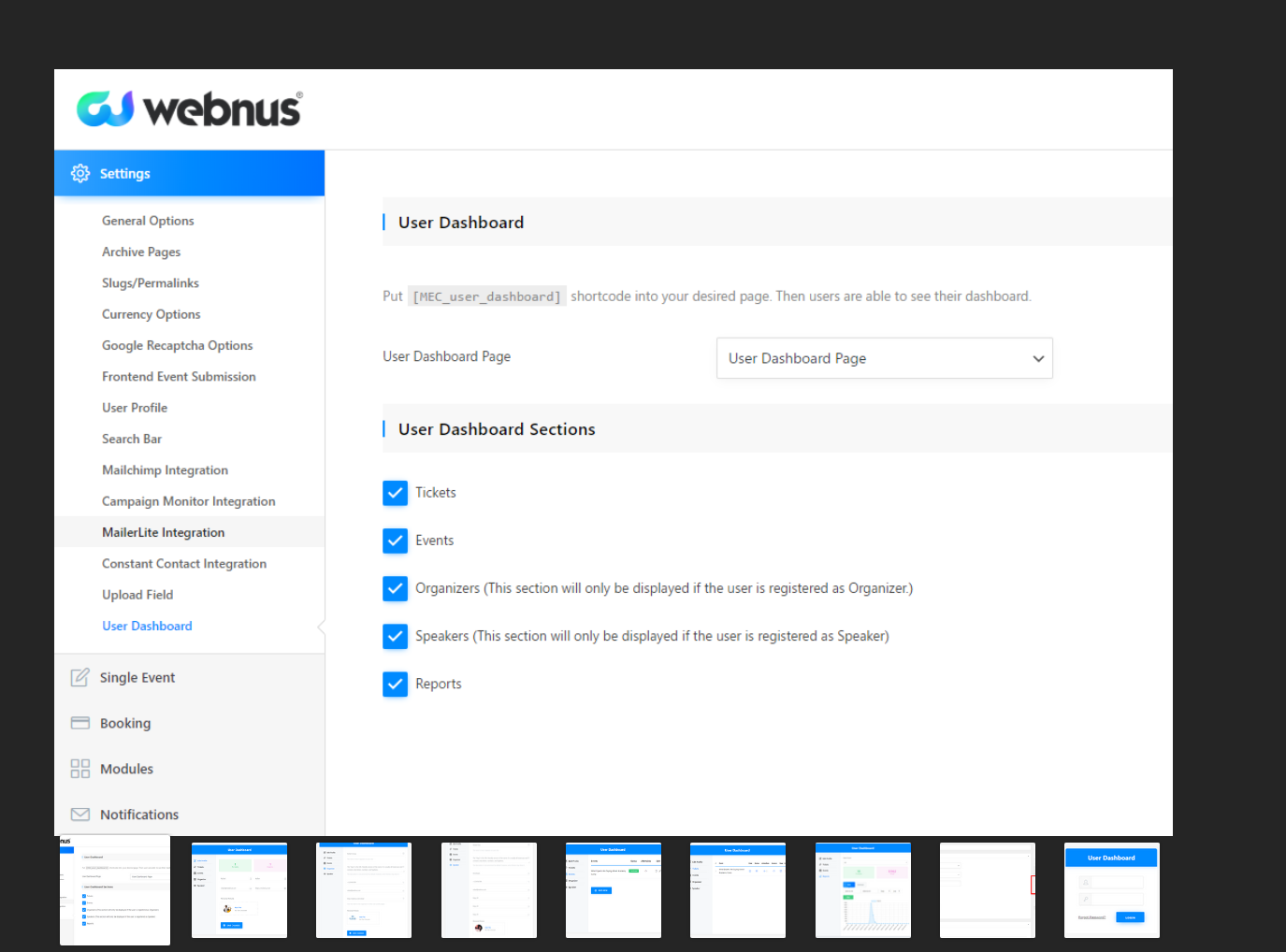 Modern Events Calendar (MEC) User Dashboard v1.2.5插图