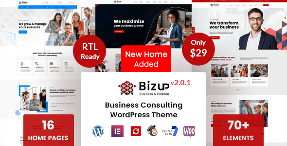 Bizup v2.0.5 - 商务咨询 WordPress 主题插图