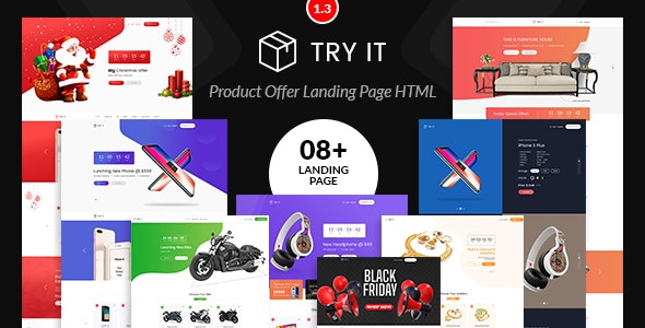 Tryit v1.3 - 产品报价登陆页面 HTML 模板