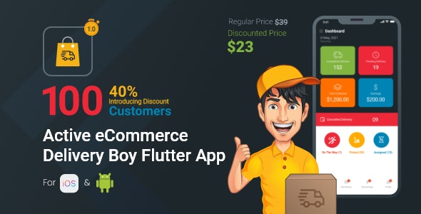 Active eCommerce Delivery Boy Flutter App v4.0