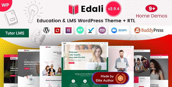 Edali v4.3 - 教育 LMS 和在线课程 WordPress 主题