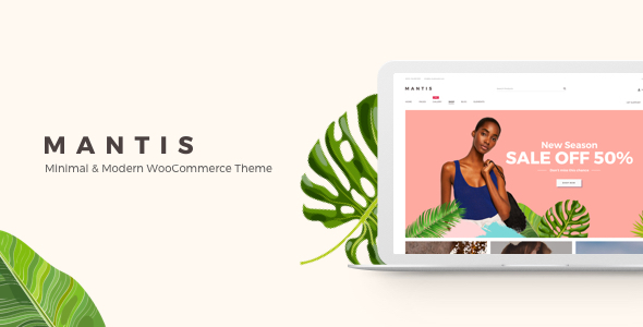 Mantis v1.3.0 - WooCommerce 最小和现代主题