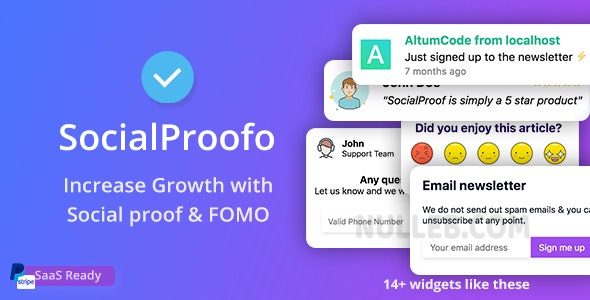 66socialproof v23.0.0（已汉化） – 社交证明和 FOMO 小部件通知 (SAAS)