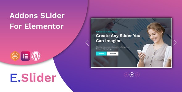 E.Slider v1.0.3 - Elementor的附加组件 滑块