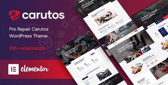 Carutos v1.0.7 - 汽车维修服务和汽车配件 WooCommerce WordPress 主题插图