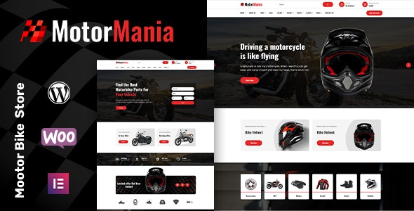 MotorMania v1.1.1 – WooCommerce 摩托车配件主题插图