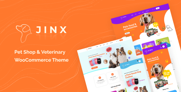 Jinx v1.0.2 - 宠物店和兽医 WooCommerce 主题插图