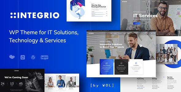 Integrio v1.1.6 - T 解决方案和服务公司 WordPress 主题插图