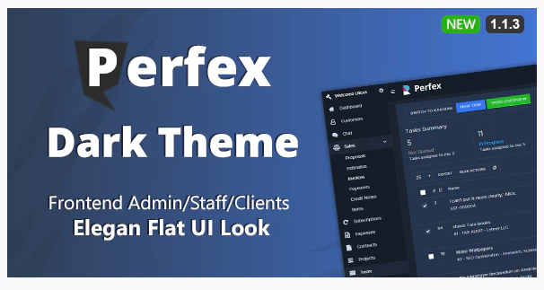 Perfex CRM Dark Theme v2.0.0