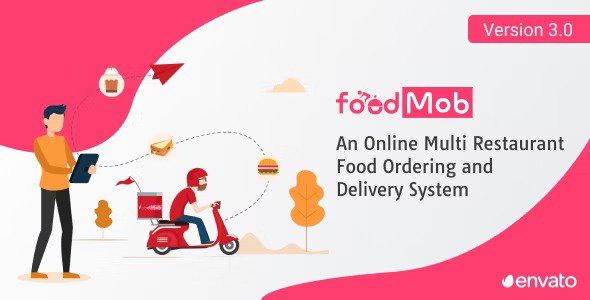 FoodMob v3.0 – 具有非接触式 QR 代码菜单的在线多餐厅食品订购和交付系统