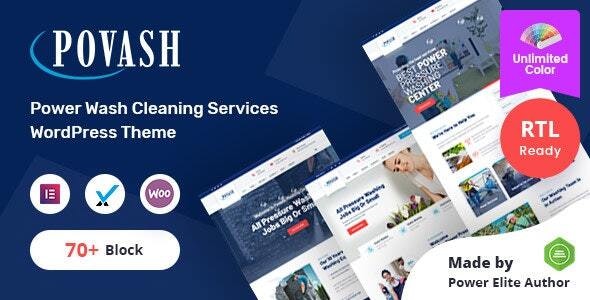 Povash | Power Wash WordPress Theme + RTL v3.0.0