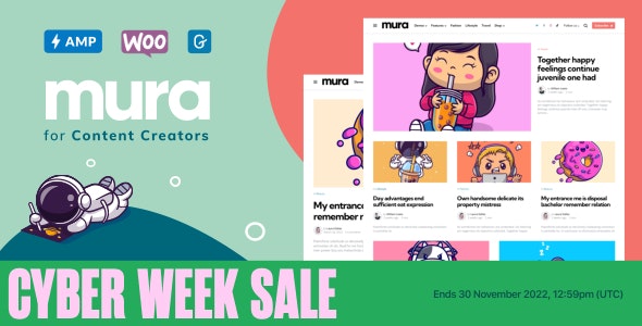 Mura v1.6 - WordPress Theme for Content Creators